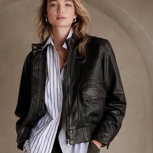 Vintage Leather Jacket, Banana Republic